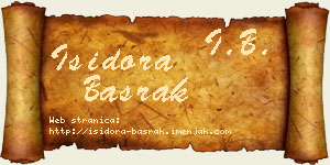 Isidora Basrak vizit kartica